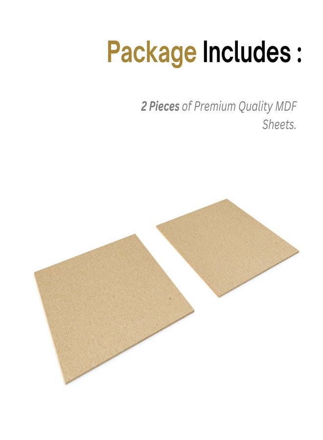 Pilwal's ™ 9 x18 inch MDF Sheets - Smooth Unfinished MDF RECTANGLE Sheet - MDF Board Coutouts for Craft DIY Art, lippan Art, Painting, Decoupage, Resin Art, Pyrography, Laser Cutting (9"x18" inch, 2 Pieces) - Image 4