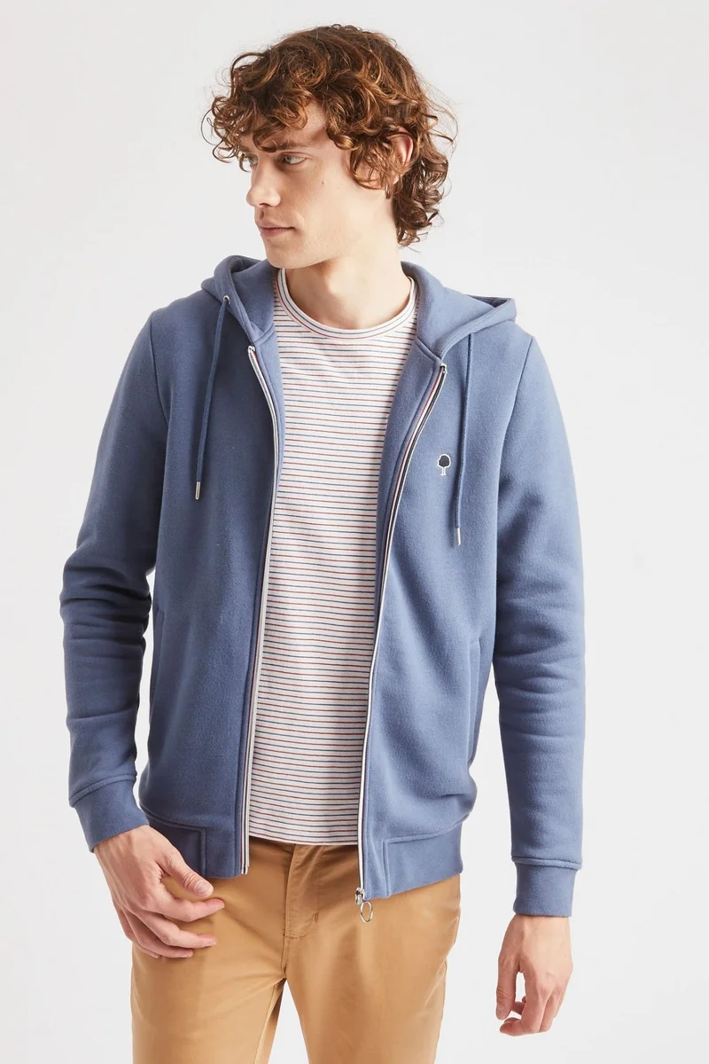 Faguo Mesnil - Blue hoodie in cotton