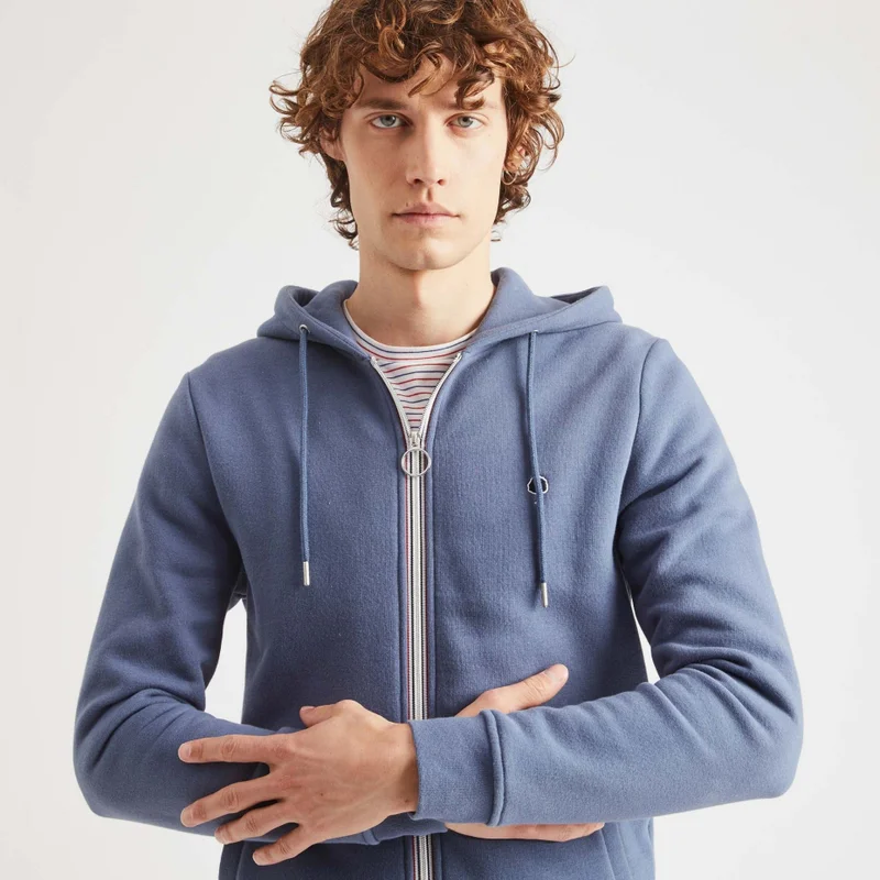 Faguo Mesnil - Blue hoodie in cotton