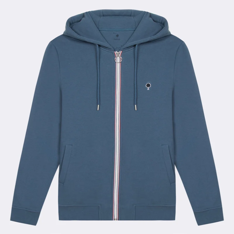 Faguo Mesnil - Blue hoodie in cotton