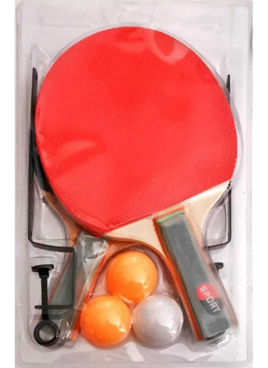 Deniz Sport Table Tennis Set 2 Rackets, 3 Balls and Net  - Image 1