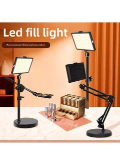 General Light Supplement Studio Photography Light Small Desktop Photo Food Special Light Anchor Beauty-Light Source Color:【three-color Dimmable Soft Light】 Square Light + Clip-on Portable Model  - Image 2