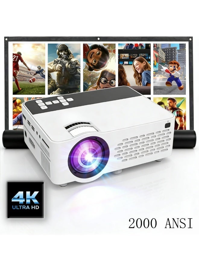 Crony UB-10 PULS 4K Smart Mini Projector | Enhanced Brightness & Auto Focus for Outdoor Movies | Wireless WiFi, HDMI, USB & Smartphone Compatible Home Theater System - Image 1