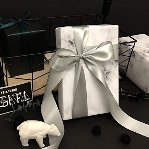 YAMA Silver Double Faced Satin Ribbon, 1-1/2 Inch 25 Yards, for Crafts Bows Flower Bouquet Wedding Home Decor Gift Wrapping - Image 4