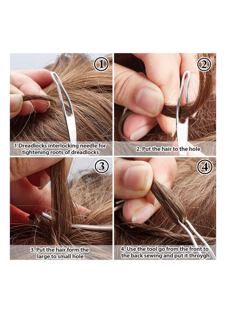 Excefore 12 Pieces Interlocking Tool Dreadlocks Tool Kit, Easyloc Hair Tool Sisterlock Crochet Tool, for Maintaining Your Dreadlock, Unisex (Gold, Silver, Rose Gold) - Image 4