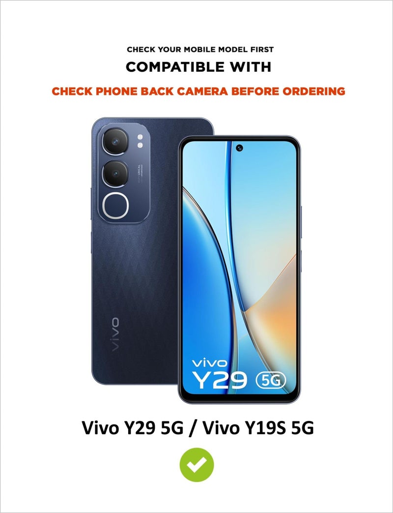 SBMS Silicone Back Cover Case for Vivo Y29 5G / Vivo Y19s 5G | Soft Micro-Fibre Lining Inside | Camera Protection Bump | Shockproof Back Cover Case for Vivo Y19s 5G / Vivo Y29 5G (Black) - Image 5