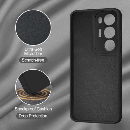 SBMS Silicone Back Cover Case for Vivo Y29 5G / Vivo Y19s 5G | Soft Micro-Fibre Lining Inside | Camera Protection Bump | Shockproof Back Cover Case for Vivo Y19s 5G / Vivo Y29 5G (Black) - Image 3