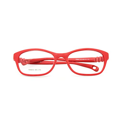 EnzoDate Boys Girls Glasses Frame Size 48 Strap One-piece Glasses Cord No Screw Flexible Children Eyeglasses Age 5-7 Yrs - Image 4