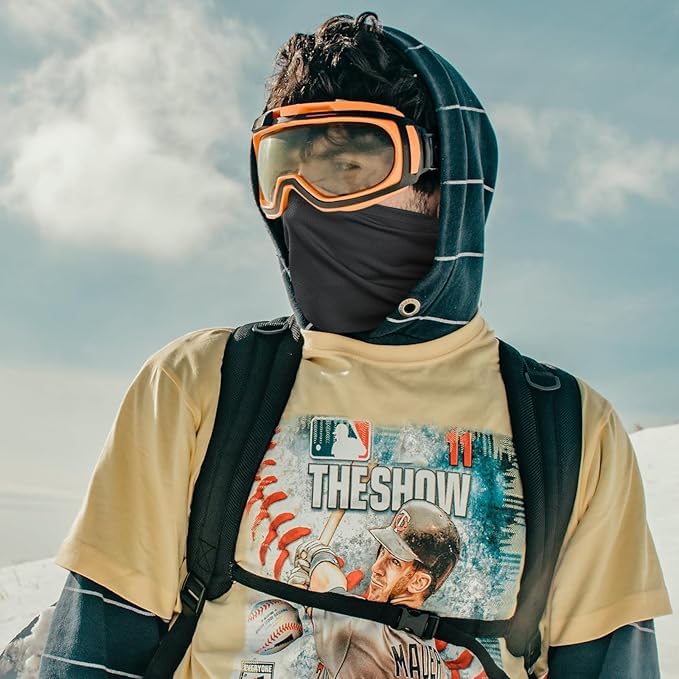 RADIANT Face Mask for Bikers in Riding UV Protected Full Face Mask Balaclava for Men Black Mask for Bike Riding & Cycling, Full Face Helmet Mask for Men (Dark Grey (Pack of 1)) - Image 5