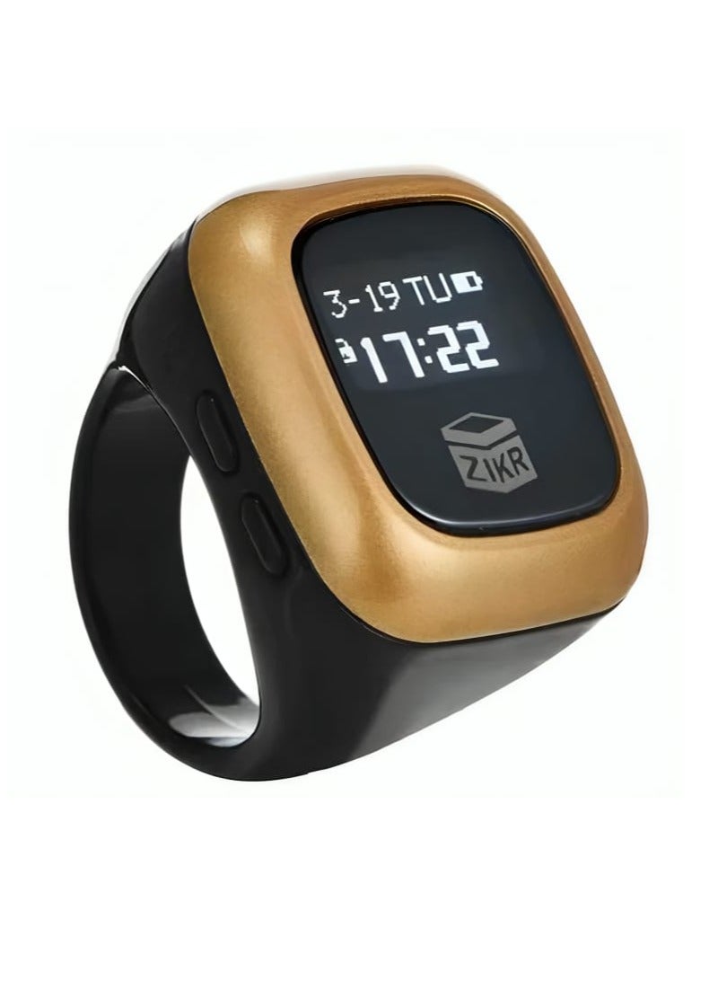 Tasbih Ring 18mm OLED Screen Multi-channel Counter with Full Screen on and Recharge Battery - Image 1