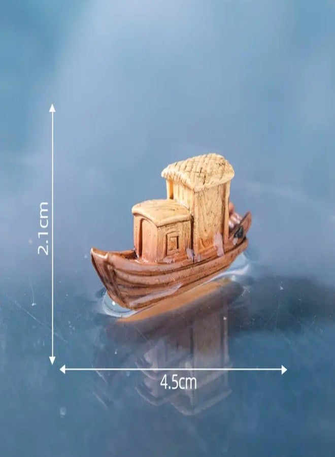 VRB Dec 6 Pcs Miniature Showpiece Set for Home Decor,Car Dashboard,Valentine,Living Room,Gifts Figurines,Cake Decoration Items,Figurines for Home Decor. (6 pcs Boat Miniature) - Image 4