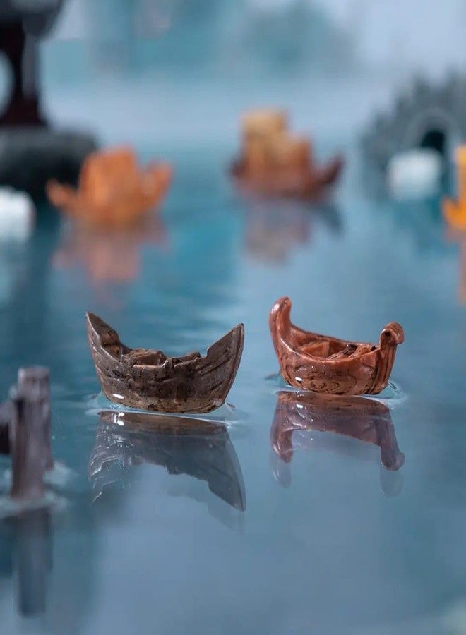 VRB Dec 6 Pcs Miniature Showpiece Set for Home Decor,Car Dashboard,Valentine,Living Room,Gifts Figurines,Cake Decoration Items,Figurines for Home Decor. (6 pcs Boat Miniature) - Image 2