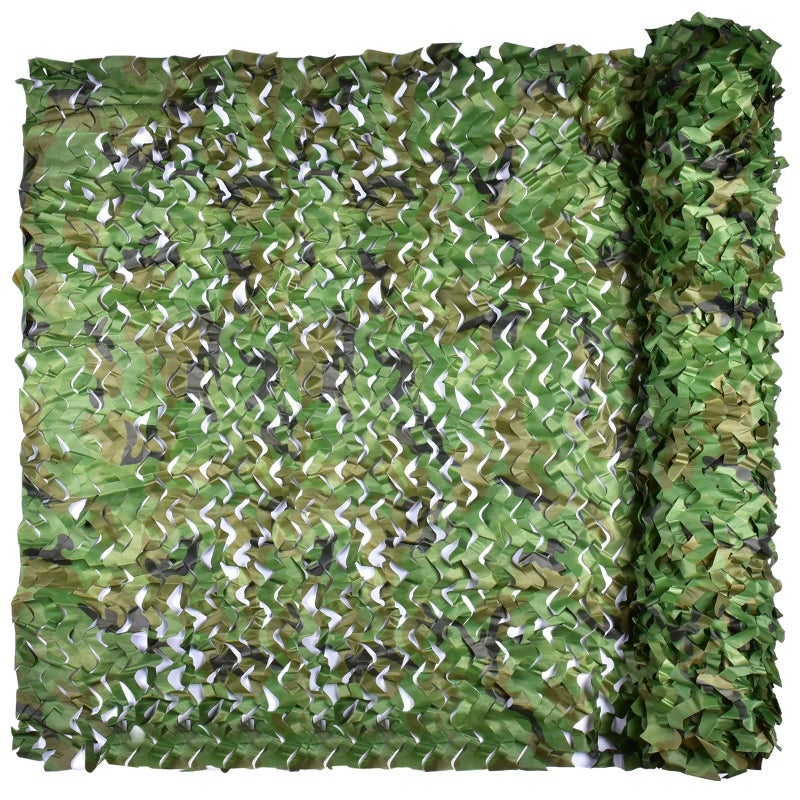 iunio Camo Netting Camouflage Netting, Camo Net Bulk Roll Camouflage Mesh Nets for Hunting Blind Deer Stand Military Party Decorations Sunshade Camping Shooting (6.5ftx4.9ft, Army Green) - Image 1