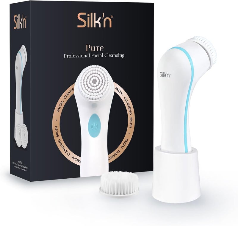 Silk'n Pure Brush Heads, Facial Massage - Gentle Cleansing and Massage for All Skin Types - White - 2 Pieces, SCPB1PE1001 - Image 1