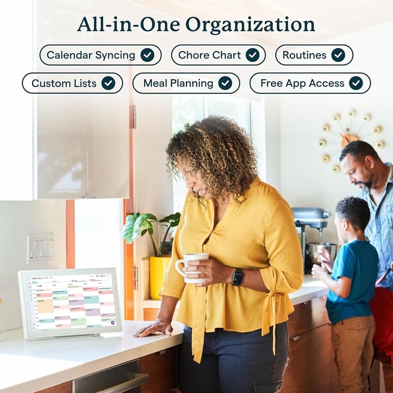 Skylight Calendar: 15 inch Digital Calendar & Chore Chart, Smart Touchscreen Interactive Display for Family Schedules - Wall Mount Included - Image 3