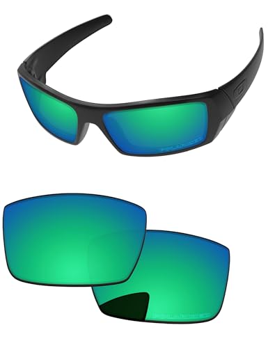PapaViva Replacement Lenses for Oakley Gascan OO9014 60mm Sunglass Emerald Green Polarized - Image 1