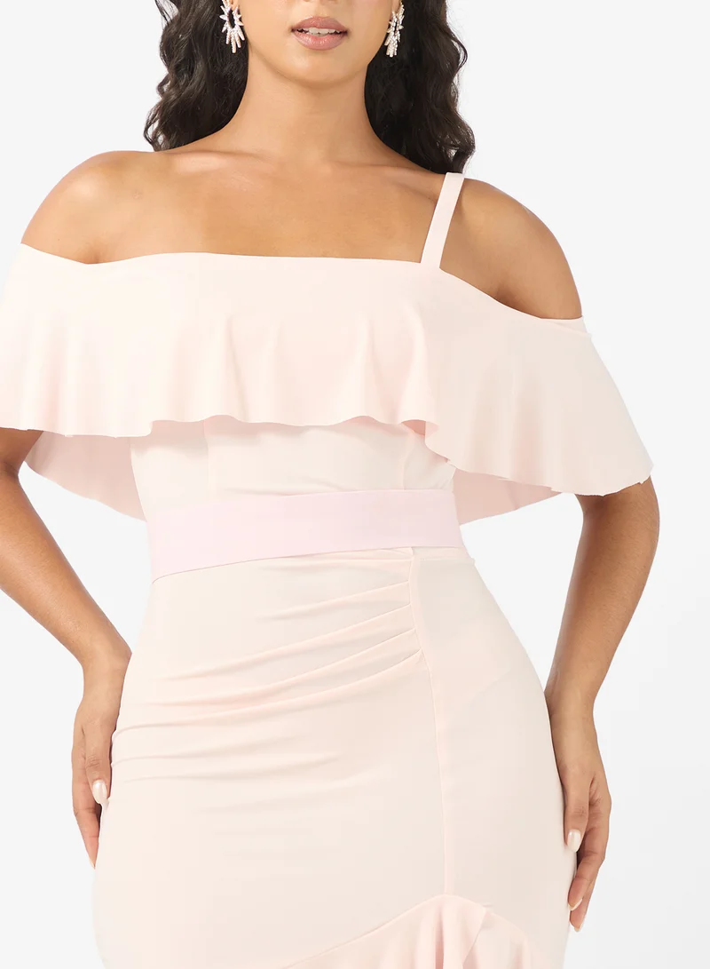 Rene Flared Mini Dress In Fluid Jersey