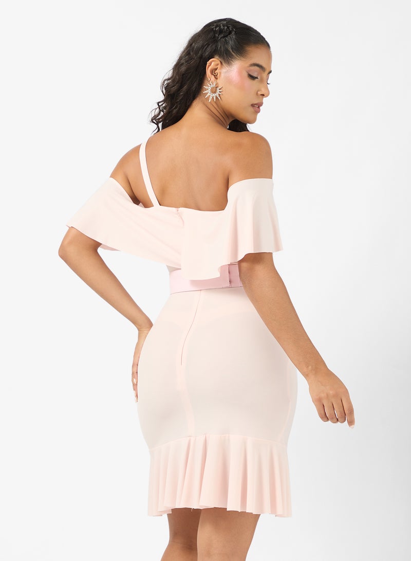 رينيه فستان قصير واسع من جيرسي سائل - Image 2