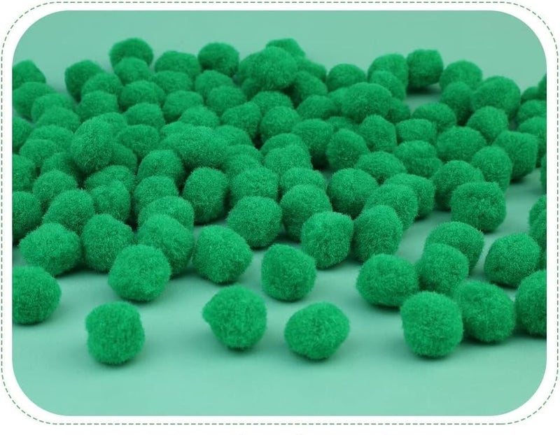 Prescent Dark Green Color 2 cm Sized POM POM Balls for Decorations and Much More (Pack of 500 pc) - Image 1
