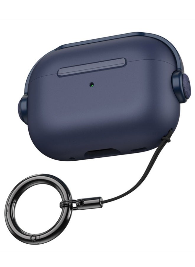 Generic - Airpods 3 Case, Airpods 3rd Generation Case with Lock, Airpods 3 Generation Protective Case, Soft TPU Shockproof Cover with Keychain for Apple Airpods 3 2021 (Blue) - Image 1
