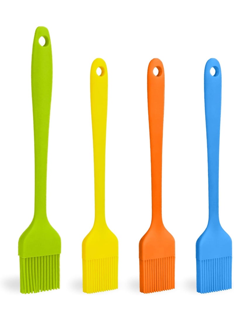 Arora Silicone Basting BrushHeat Resistant Silicone Brushes Set of 4 for Sauce Marinade Meat Glazing Oil Brush for BBQ Kitchen Cooking Baking and Grilling  - Image 1