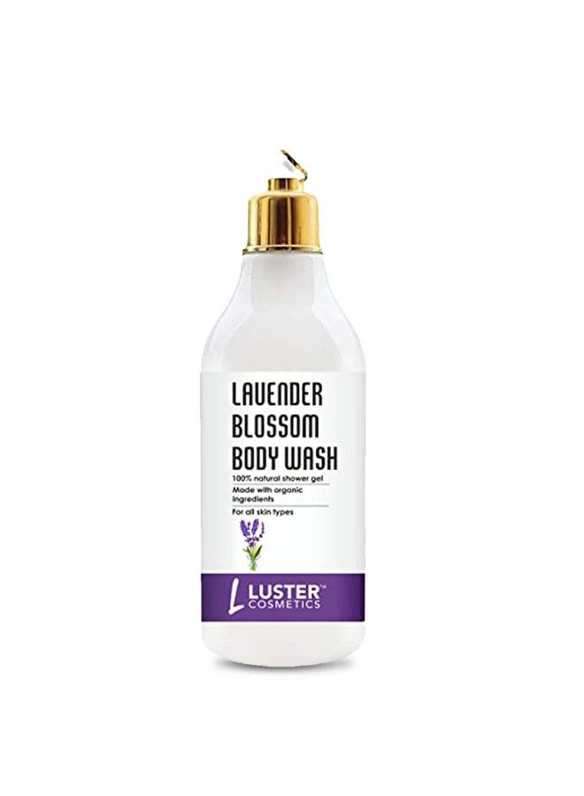 LUSTER Cosmetics Lavender Blossom Body Wash Shower Gel ; 100% Natural Ingredients ; Provides Calming Skin & Improves Elasticity ; Paraben Free 300Ml - Image 3
