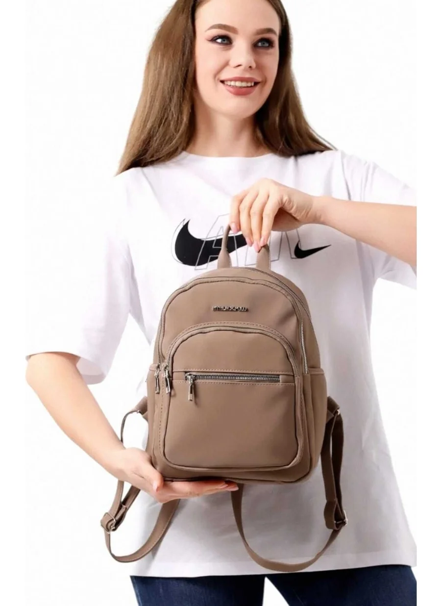 Tezzgelsin Unisex Waterproof Satin Artificial Leather Daily Use Backpack