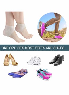 Excefore Silicone Heel Protectors, Heel Cups Heel Sleeves Breathable Ankle Sleeves Foot Cushion Protector for Men Women Plantar Fasciitis  - Image 4