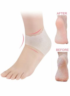 Excefore Silicone Heel Protectors, Heel Cups Heel Sleeves Breathable Ankle Sleeves Foot Cushion Protector for Men Women Plantar Fasciitis  - Image 3
