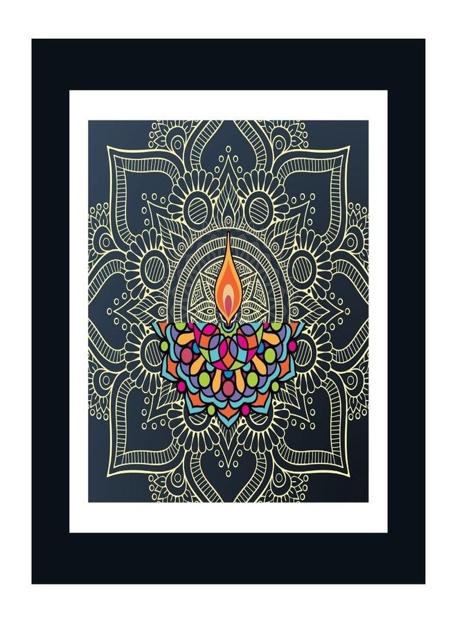 DEKORSTATION Wall Paintings for Living Room Bedroom, Office Framed Mandala Wall Art Print/Posters/Painting for Wall Decoration (12x12 Inches) - Image 1