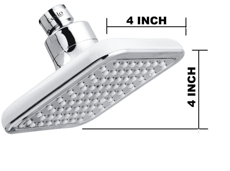 EstyloABS Shower Platina 4x 4 with SS 9 Inch Arm with Rub It Technologyeasy to Clean Silicon Nozzle Cat No 3848 Silver - Image 3