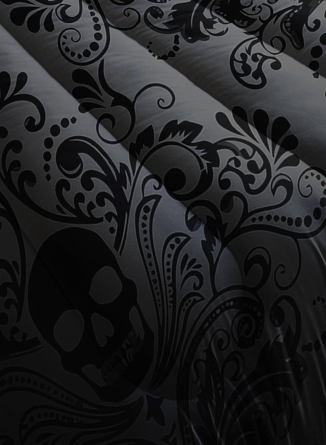 Tuzaovy Skull Bedding Set King Size,Goth Bedding Sets King with Comforter,Skull Comforter Set,Bohemian Bedding King Comforter Set,Gothic Bedding Decor King Comforter Set Western Boho Hippie - Image 5