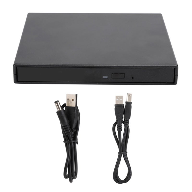 Disc محرك أقراص DVD خارجي USB 2.0 بناسخ CD/DVD-RW - يدعم صيغ DVD-ROM وCD-R وCD-RW وDVD-R وDVD-RW - محرك بصري يعمل بتقنية التوصيل والتشغيل لأجهزة اللابتوب والمكتبية بنظام Windows - Image 1