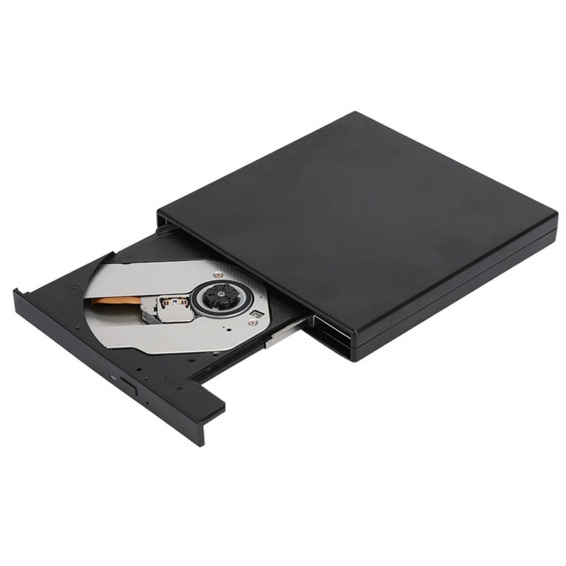 Disc محرك أقراص DVD خارجي USB 2.0 بناسخ CD/DVD-RW - يدعم صيغ DVD-ROM وCD-R وCD-RW وDVD-R وDVD-RW - محرك بصري يعمل بتقنية التوصيل والتشغيل لأجهزة اللابتوب والمكتبية بنظام Windows - Image 4