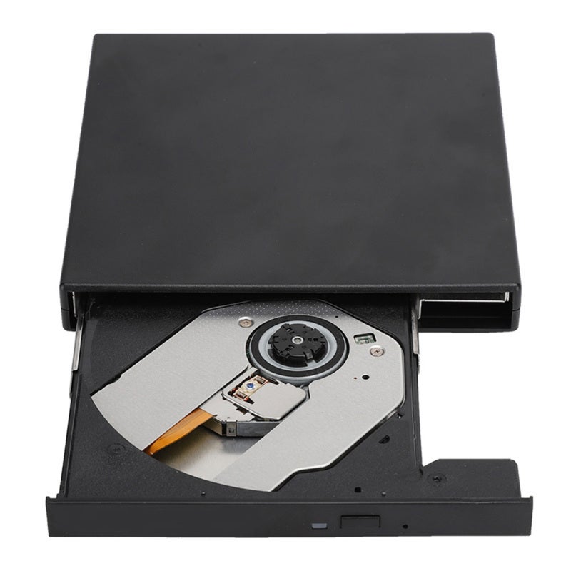Disc محرك أقراص DVD خارجي USB 2.0 بناسخ CD/DVD-RW - يدعم صيغ DVD-ROM وCD-R وCD-RW وDVD-R وDVD-RW - محرك بصري يعمل بتقنية التوصيل والتشغيل لأجهزة اللابتوب والمكتبية بنظام Windows - Image 3