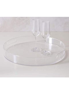 SHARMA PLASTICS SHARMA PLASTICS Acrylic Tray for Dining Table Serving Tray for Home and Kitchen Storage Tray Bed Tray Clear  - Image 3