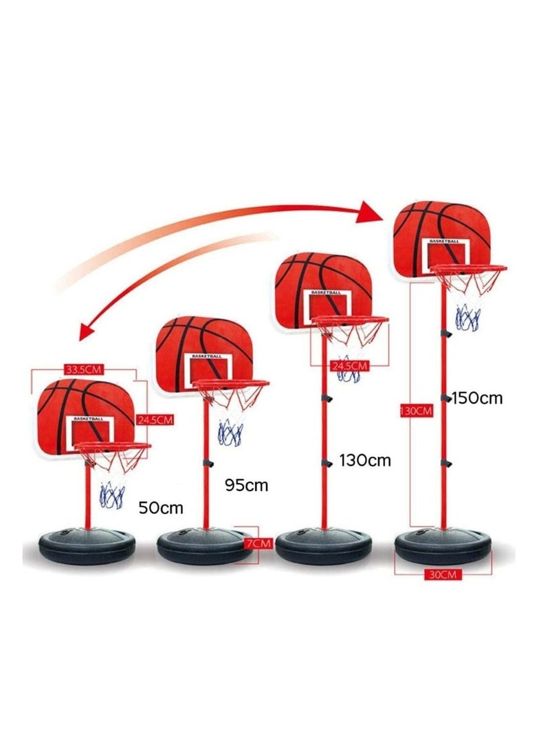 Toy Box Kids Basketball Hoop Stand with 2 balls, Height Adjustable 1.64 FT-4.92 FT, Mini Hoop Basketball Goal Gifts for Baby Kids Boys Girls Indoor Outdoor Outside Yard Backyard Games  - Image 2