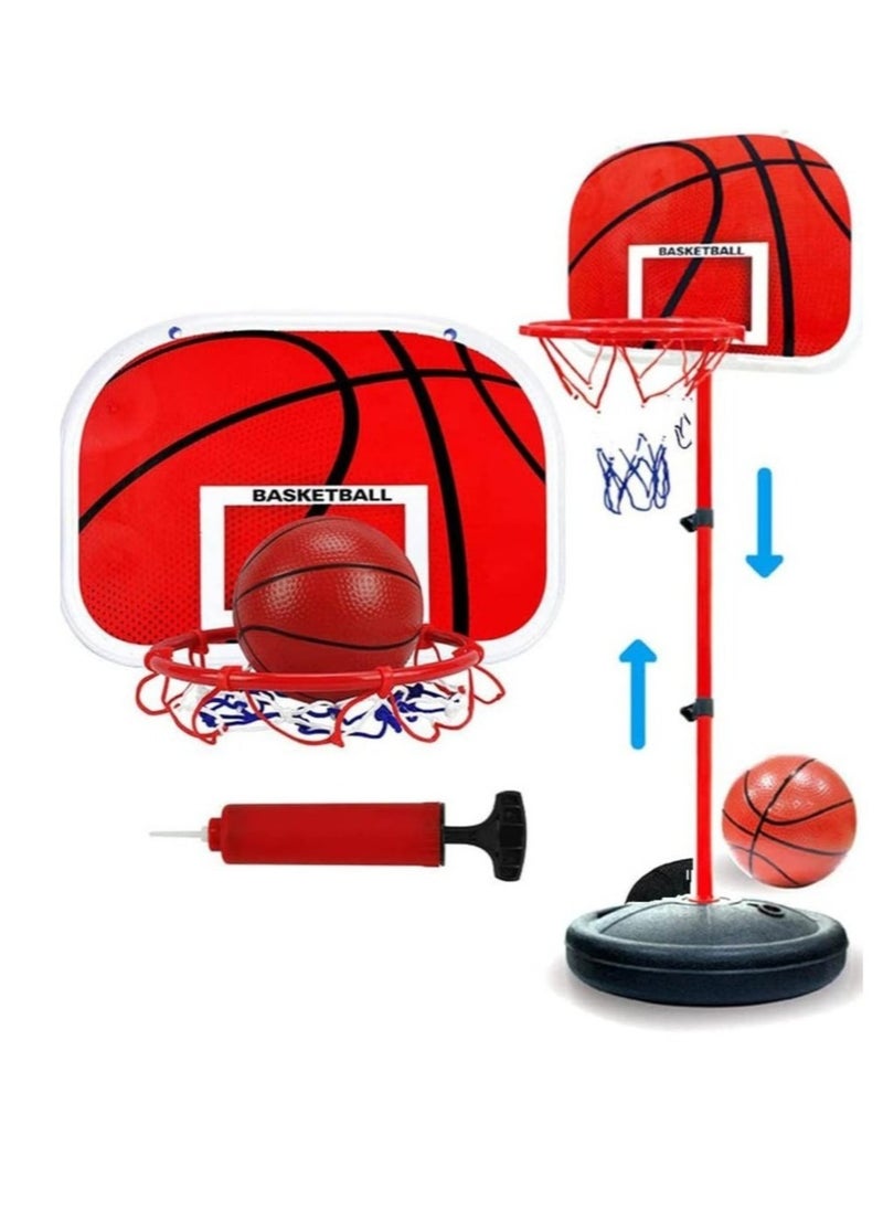 Toy Box Kids Basketball Hoop Stand with 2 balls, Height Adjustable 1.64 FT-4.92 FT, Mini Hoop Basketball Goal Gifts for Baby Kids Boys Girls Indoor Outdoor Outside Yard Backyard Games  - Image 3