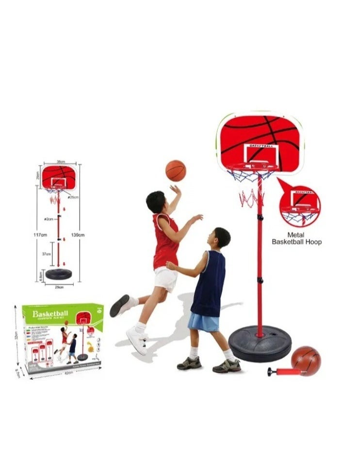 Toy Box Kids Basketball Hoop Stand with 2 balls, Height Adjustable 1.64 FT-4.92 FT, Mini Hoop Basketball Goal Gifts for Baby Kids Boys Girls Indoor Outdoor Outside Yard Backyard Games  - Image 4
