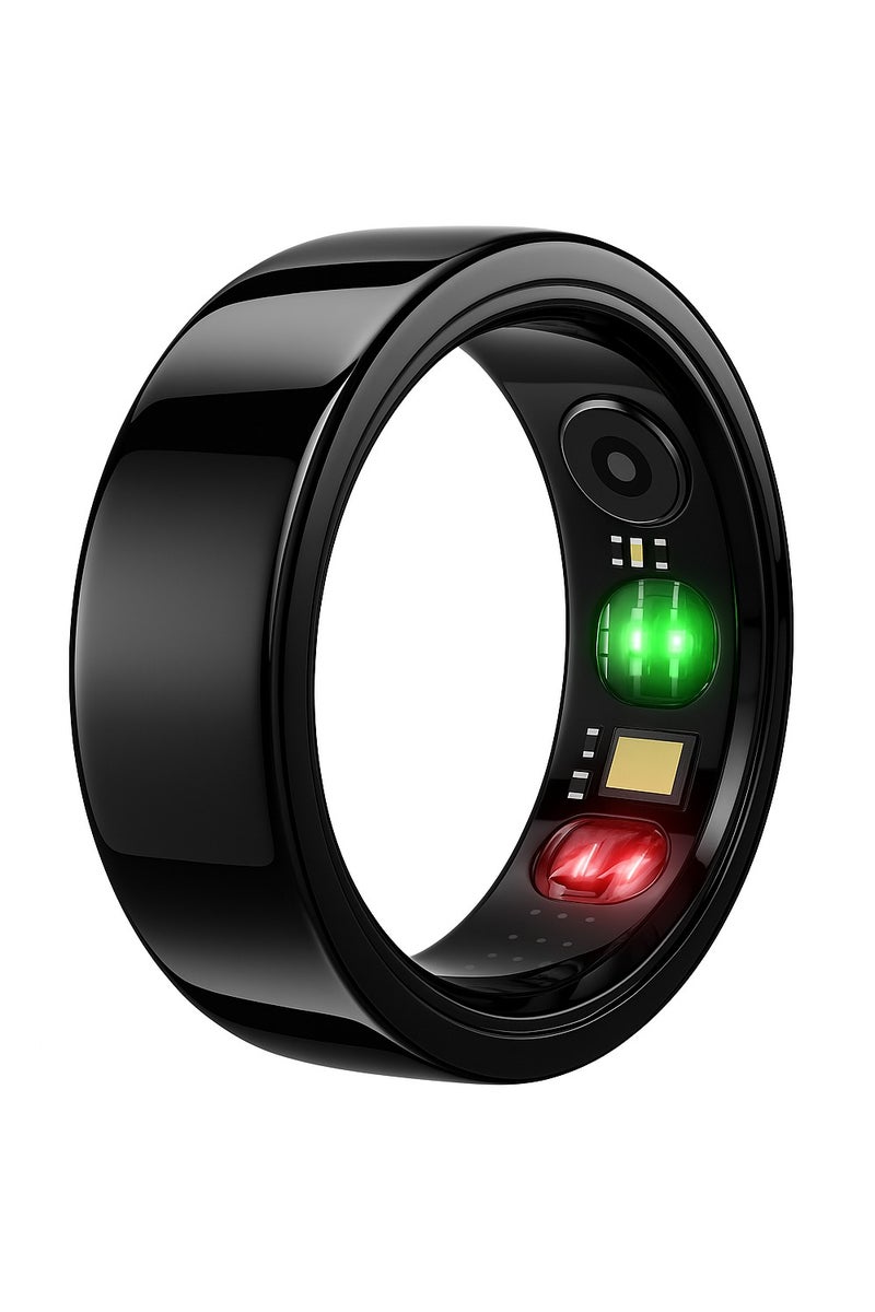 TCH Smart Ring IRing R20 Health & Fitness Tracker for Men and Women, Sleep Monitoring, Heart Rate & Blood Oxygen, Pressure, Stress Tracking, Waterproof, 7 Days Battery Life (Deep Grey-R20-11) - Image 1