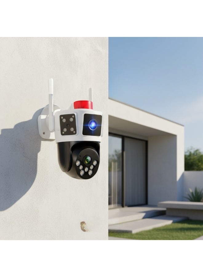 Honton  Powered Outdoor Surveillance Camera with 3 Lenses, 12MP Ultra HD Resolution, Supports 5G Network and 10X Zoom. - Image 5