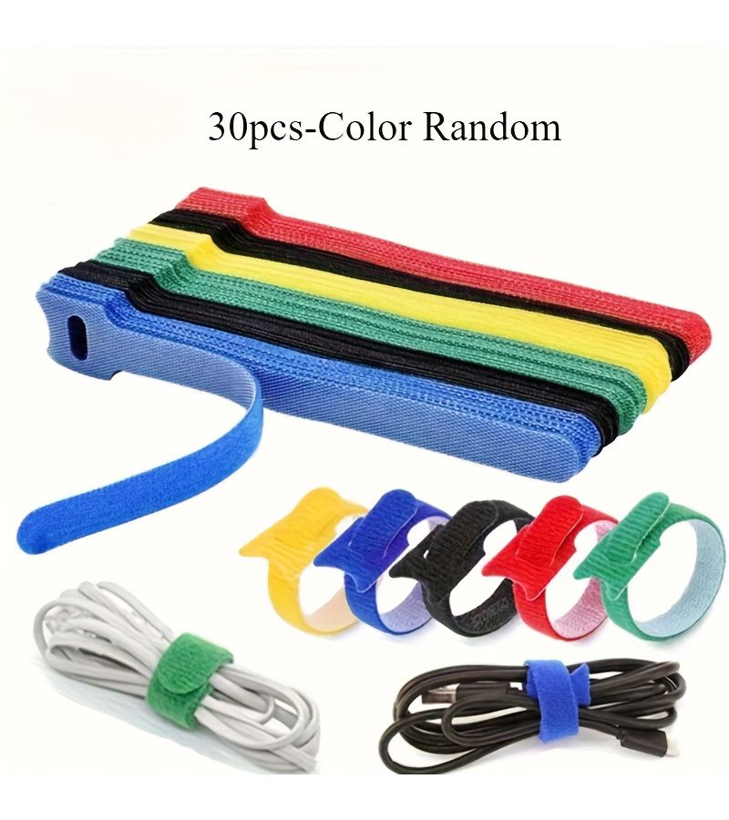 30 Pcs Reusable Self Adhesive Cable Clamps Multi Functional Cable Management for Home Office - Image 2