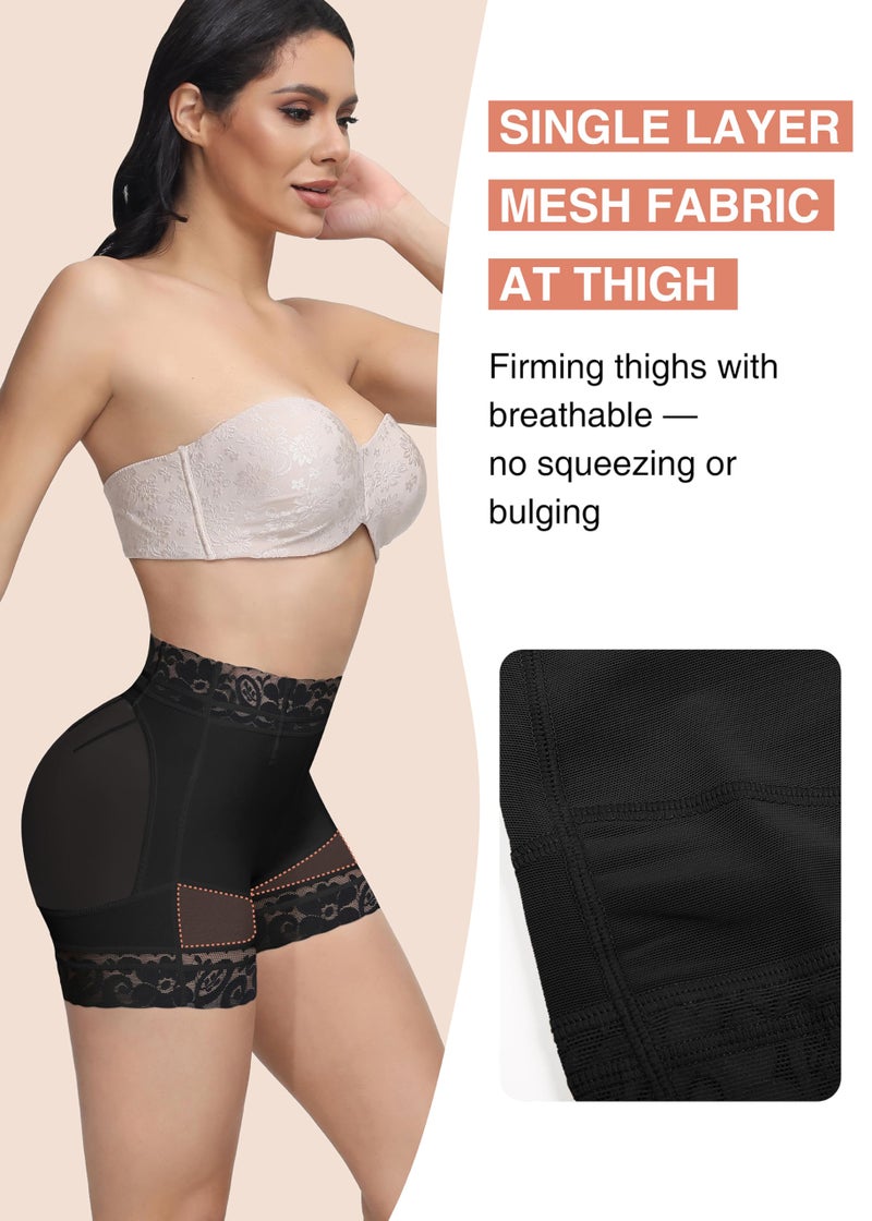 SHAPSHE Fajas Colombianas Levanta Cola Y Cadera Seamless Stomach Shapewear Underwear Tummy Control Booty Lifting Shapewear Waist Slimmer Butt Shaper Curvy Faja Shorts Black - Image 2