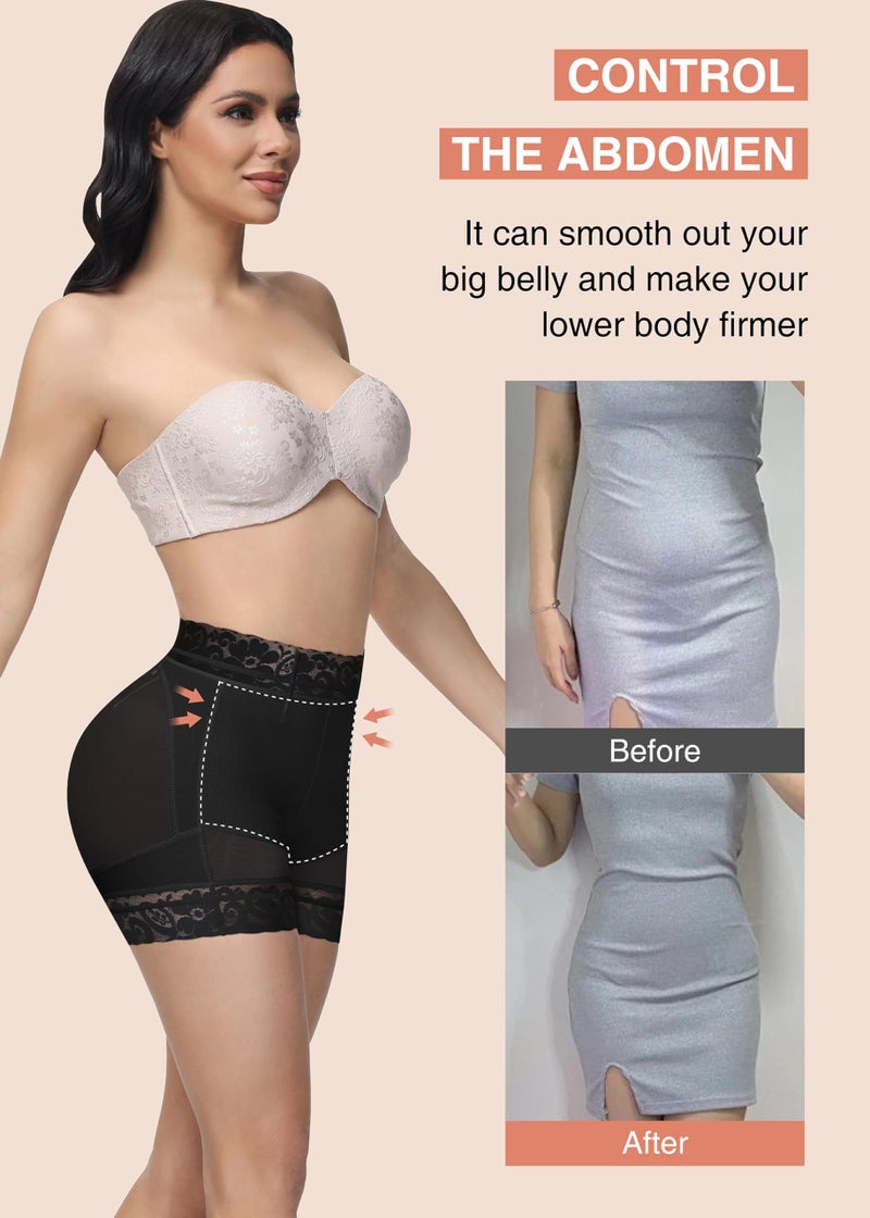 SHAPSHE Fajas Colombianas Levanta Cola Y Cadera Seamless Stomach Shapewear Underwear Tummy Control Booty Lifting Shapewear Waist Slimmer Butt Shaper Curvy Faja Shorts Black - Image 4