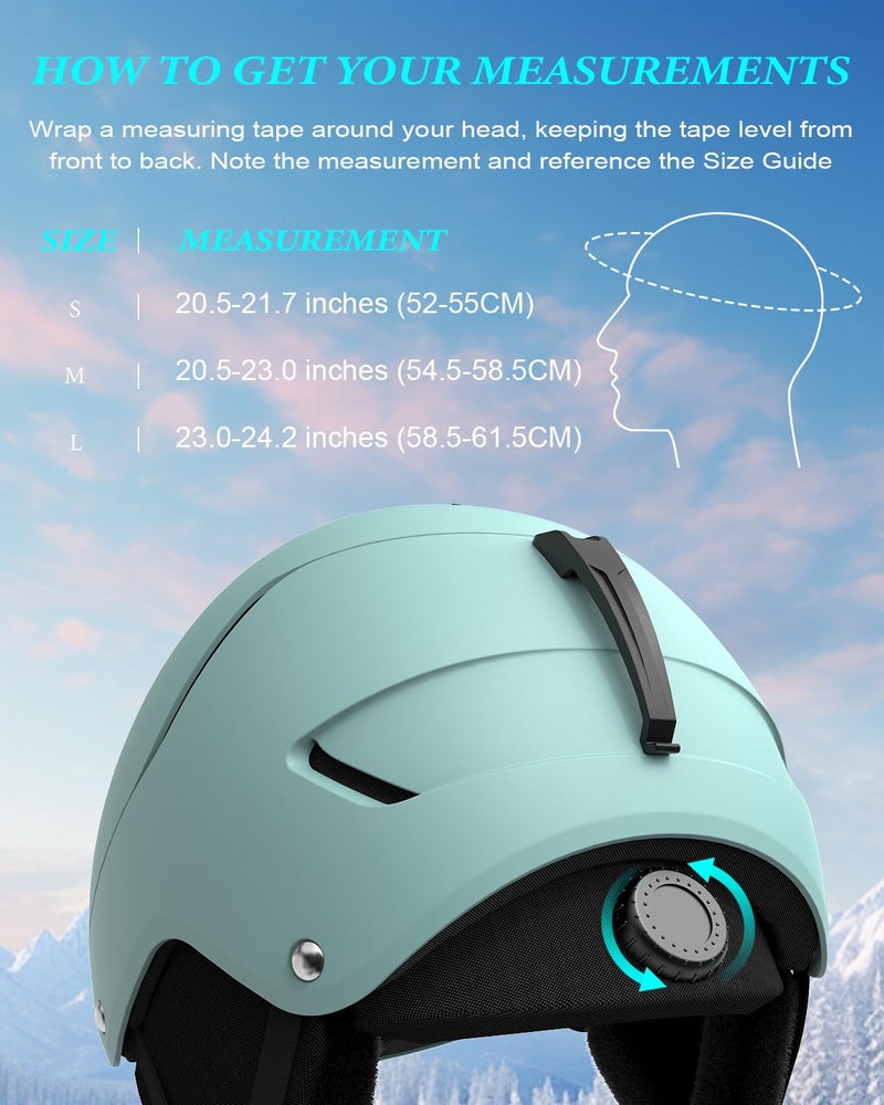 RIOROO Ski Helmet for Women Men, Safety Certified Snowboard Helmet with Shockproof ABS Hard Shell for Adults & Youth - Image 5