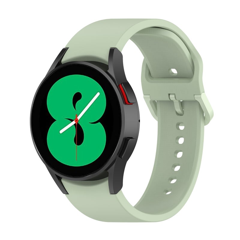 Replacement Strap For Samung Galaxy Watch4 40mm / 44mm Silicone Flat Buckle Watch Band(Light Green) - Image 4