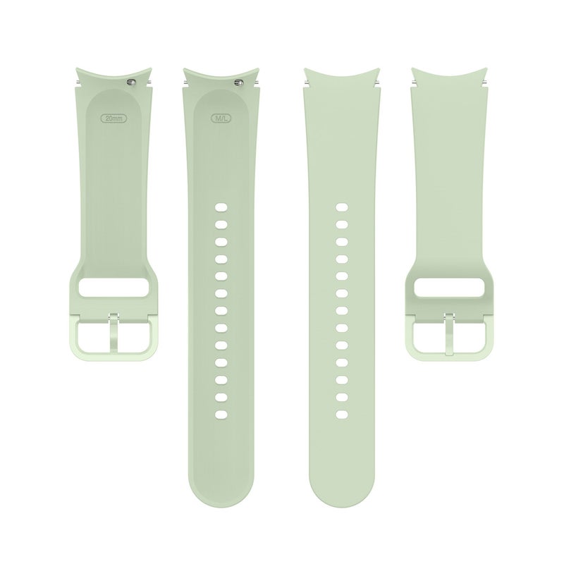 Replacement Strap For Samung Galaxy Watch4 40mm / 44mm Silicone Flat Buckle Watch Band(Light Green) - Image 2