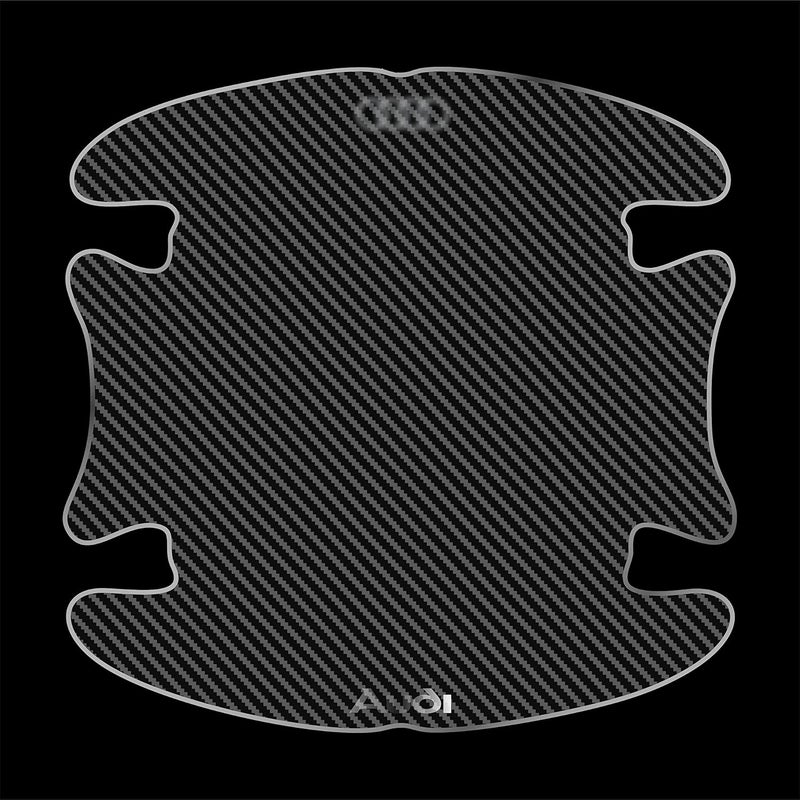 BIG FLAG BFRC 3D Gel Finish Car Door Carbon Fiber Handle Cup Scratch Guard Sticker Universal for Specific Brand (Pack of 4) (MRDRCFVAR) (Aadi) - Image 1