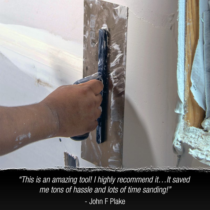 Level-5 LEVEL5 11.5" x 4.75" 0.7 MM Flat Drywall Trowel | Triple-Hardened Stainless Steel, High-Impact Handle | Sheetrock Gyprock Wall-Board Plasterboard | 4-960 - Image 5