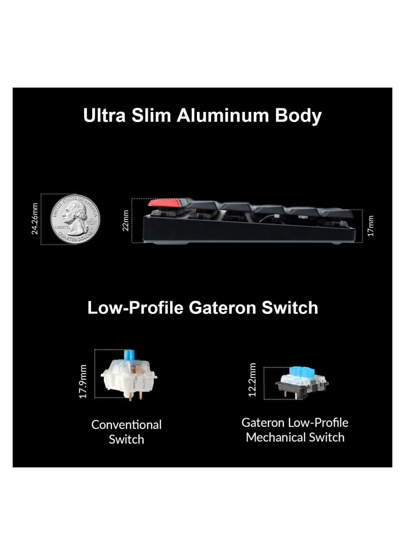 لوحة مفاتيح ميكانيكية K1 Pro لاسلكية RGB مخصصة، تخطيط 80% قابل للتبديل السريع QMK/VIA قابل للبرمجة، مفتاح Gateron Red رفيع للغاية منخفض المستوى، بلوتوث/USB-C سلكي N-Key Rollover لنظام التشغيل Mac Windows - pzsku/Z4F921B32D0E2F635ADF9Z/45/_/1693476343/4461a633-d636-4fcc-adf7-0639ff7797cb